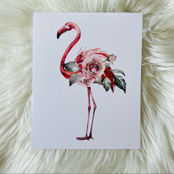 Watercolor Tropical Flamingo Wall Art Poster Print UNFRAMED - Picture 17 of 17